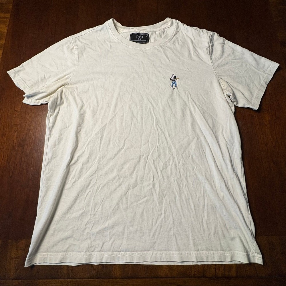 Eastside Golf Embroidered Golfer T-Shirt Cream Size M